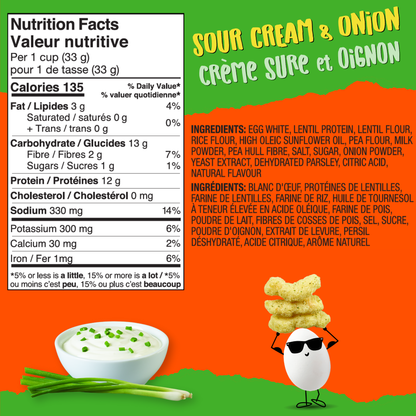 Sour Cream & Onion Protein Puffs (sold in 4 and 10 packs)