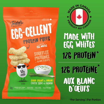 Sour Cream & Onion Protein Puffs (sold in 4 and 10 packs)