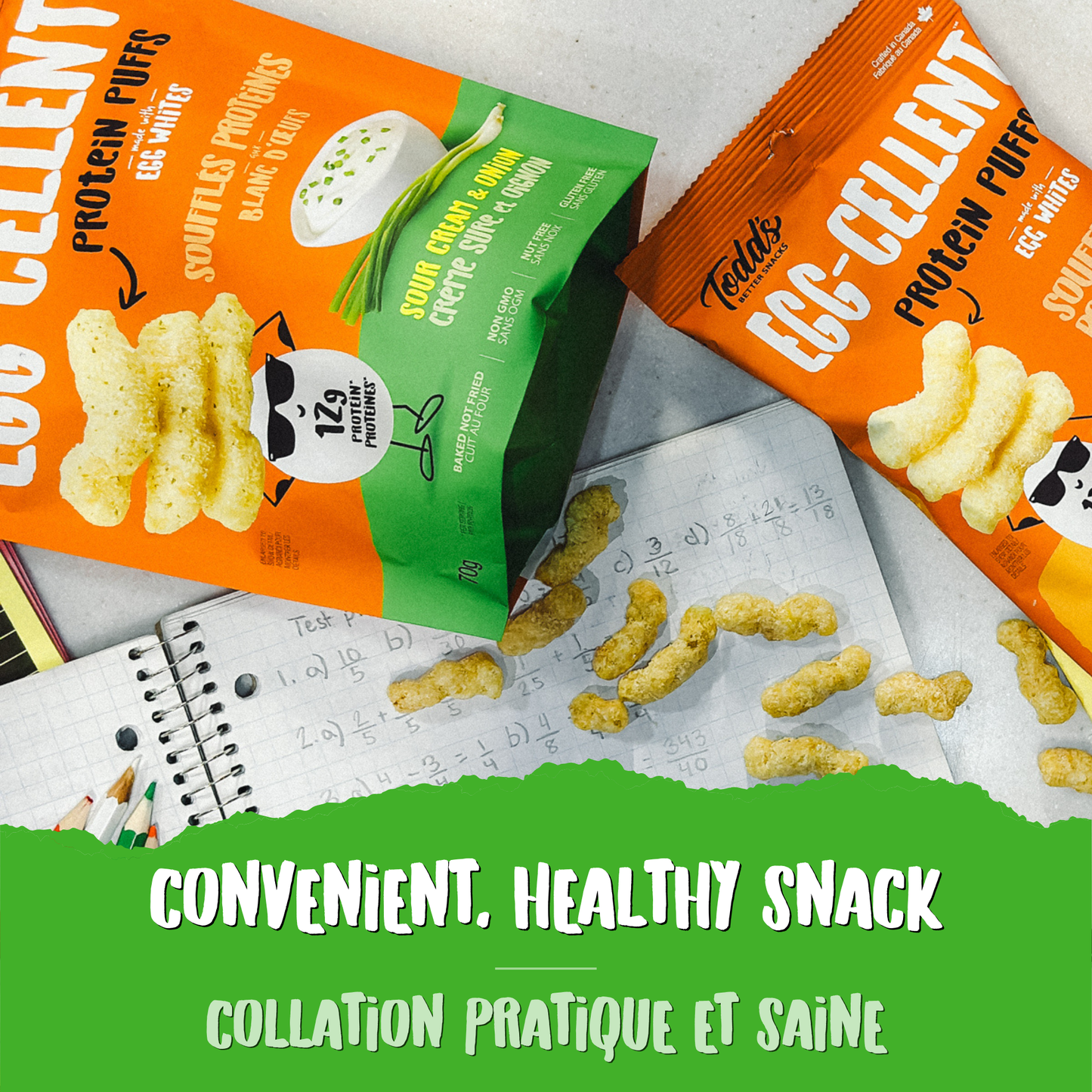 Sour Cream & Onion Protein Puffs (sold in 4 and 10 packs)
