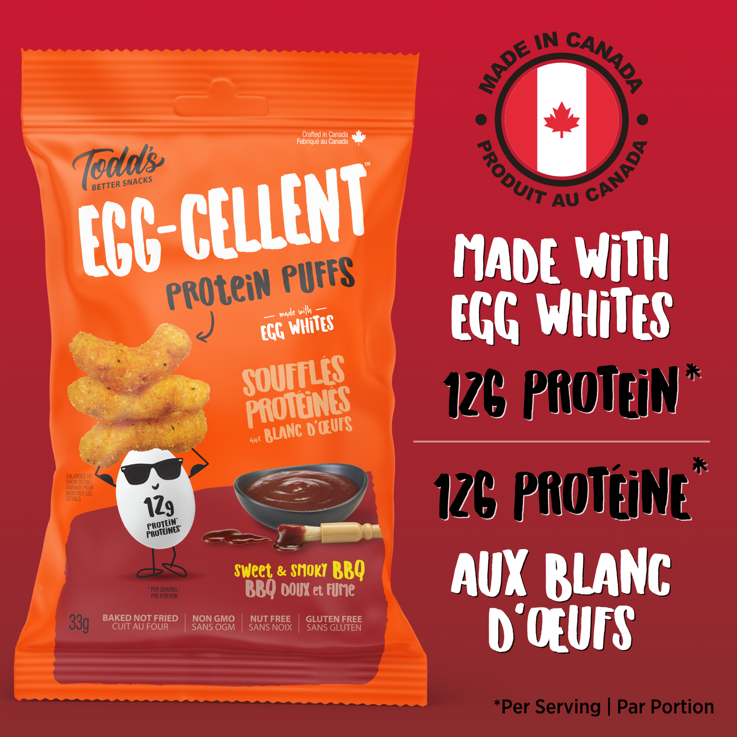 Sweet & Smoky BBQ Protein Puffs (sold in 4 and 10 packs)