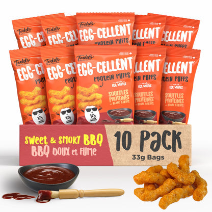 Sweet & Smoky BBQ Protein Puffs (sold in 4 and 10 packs)