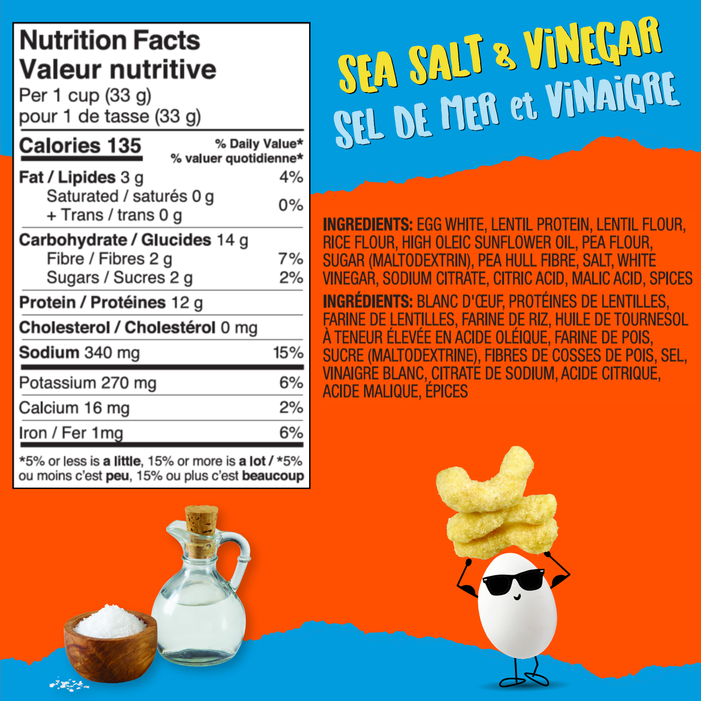 Sea Salt & Vinegar Protein Puffs (sold in 4 and 10 packs)