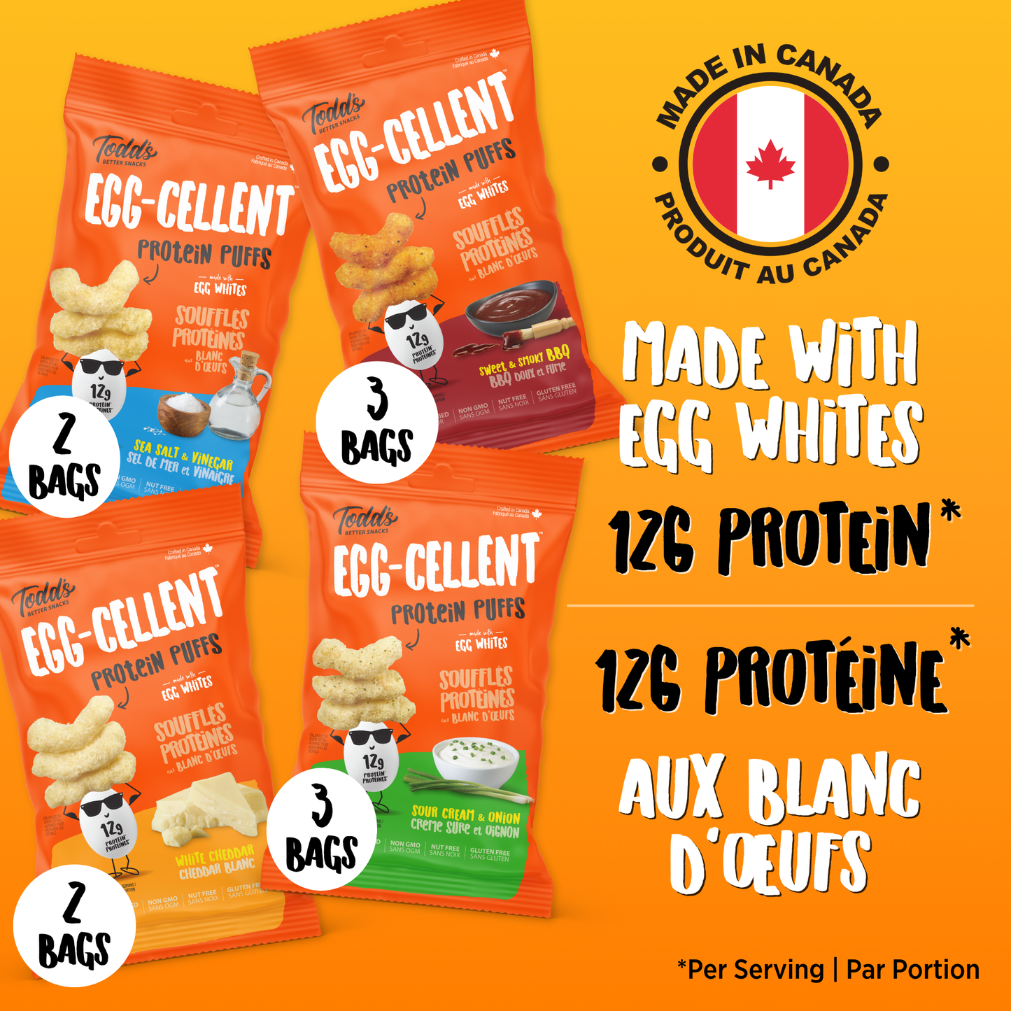Variety Protein Puffs (sold in 4 and 10 packs)