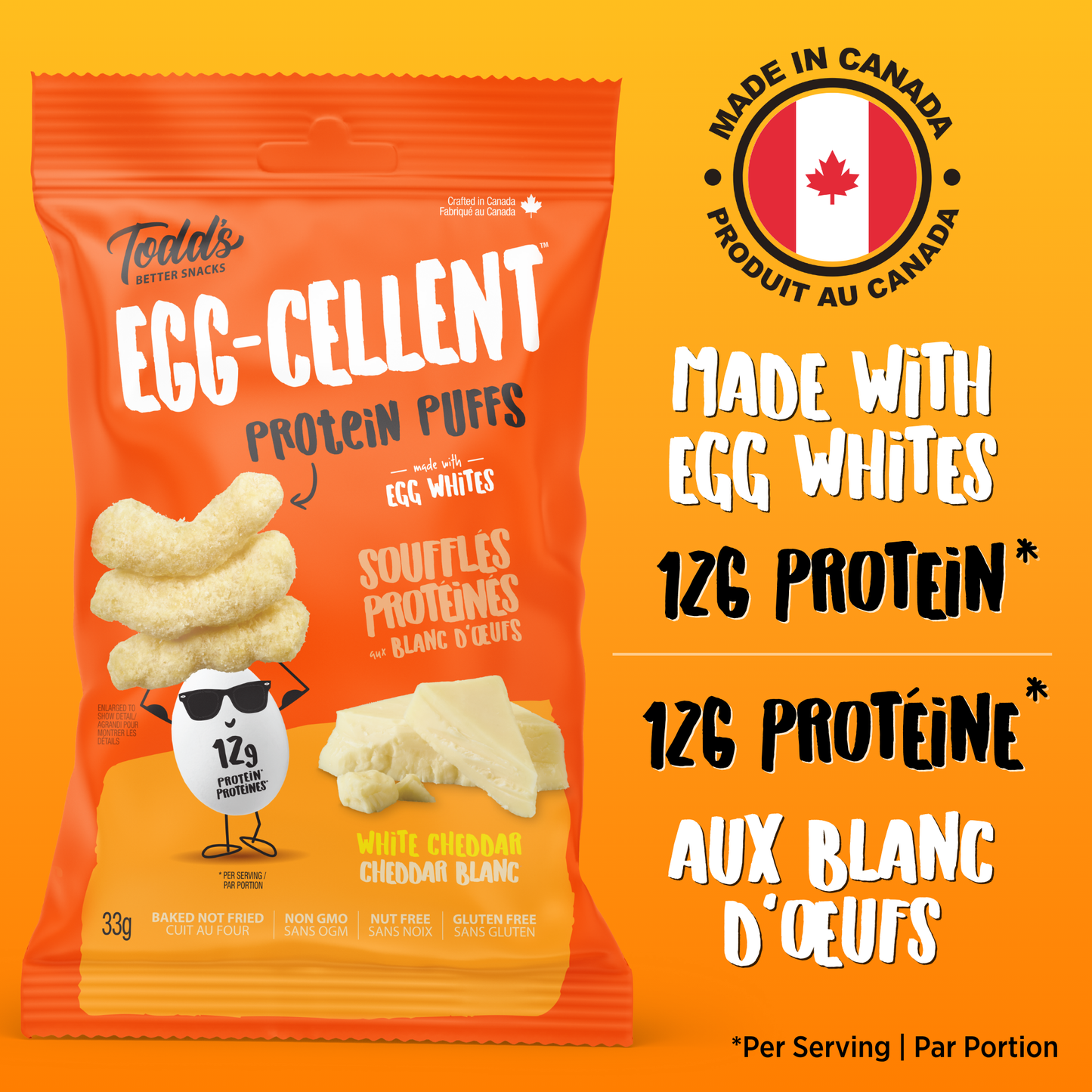 White Cheddar Protein Puffs (sold in 4 and 10 packs)