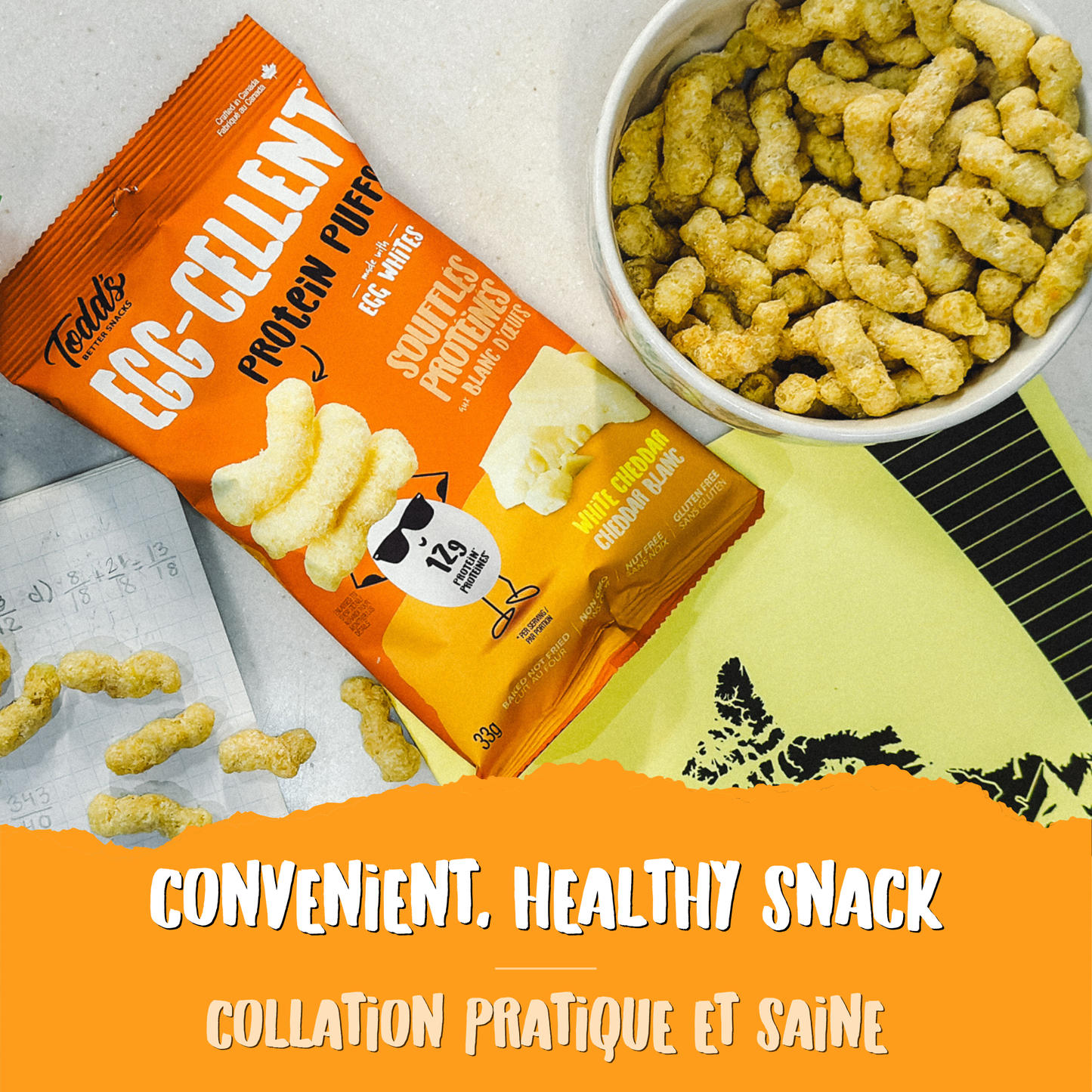 White Cheddar Protein Puffs (sold in 4 and 10 packs)